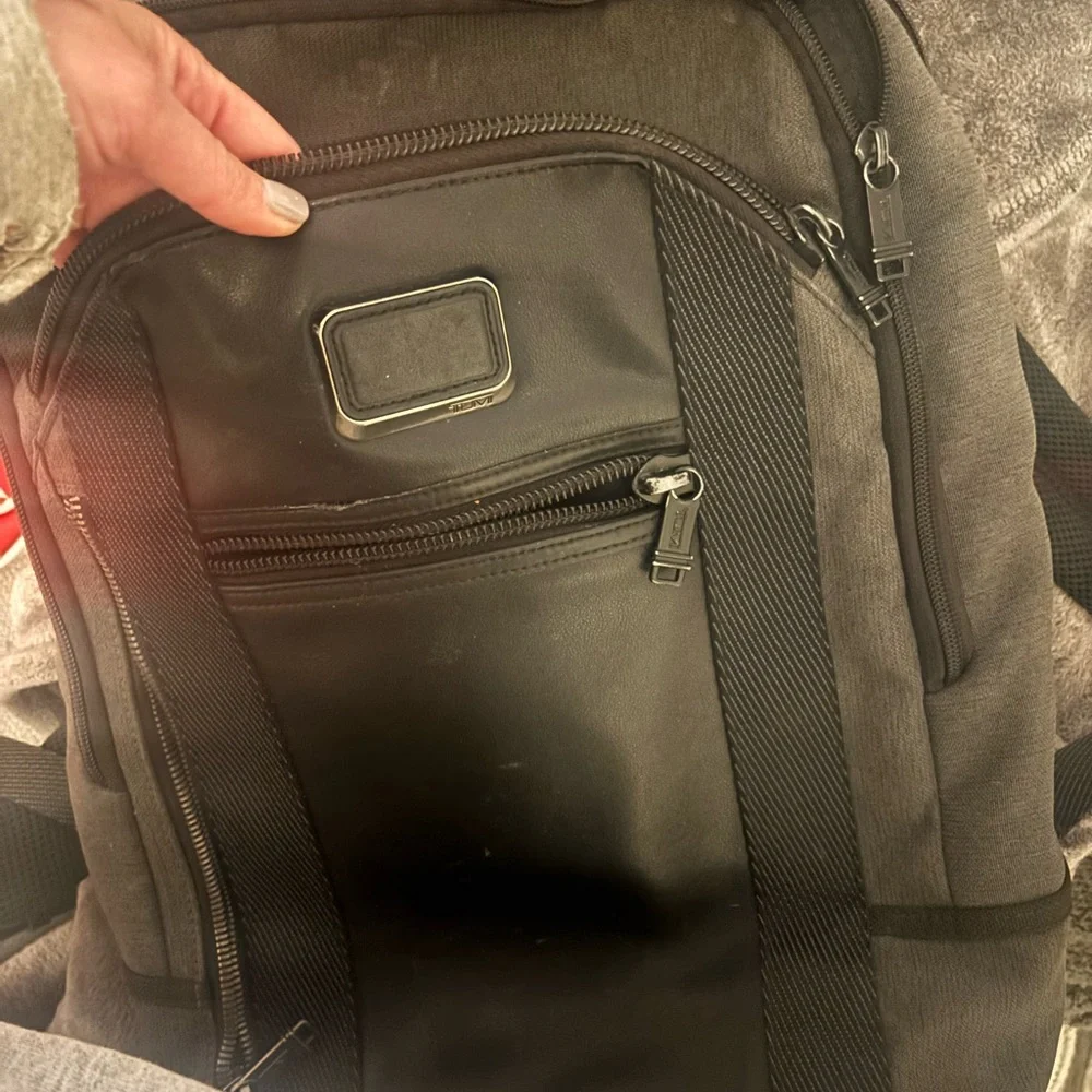 Tumi Alpha Bravo Davis Charcoal and Black Men's Backpack
